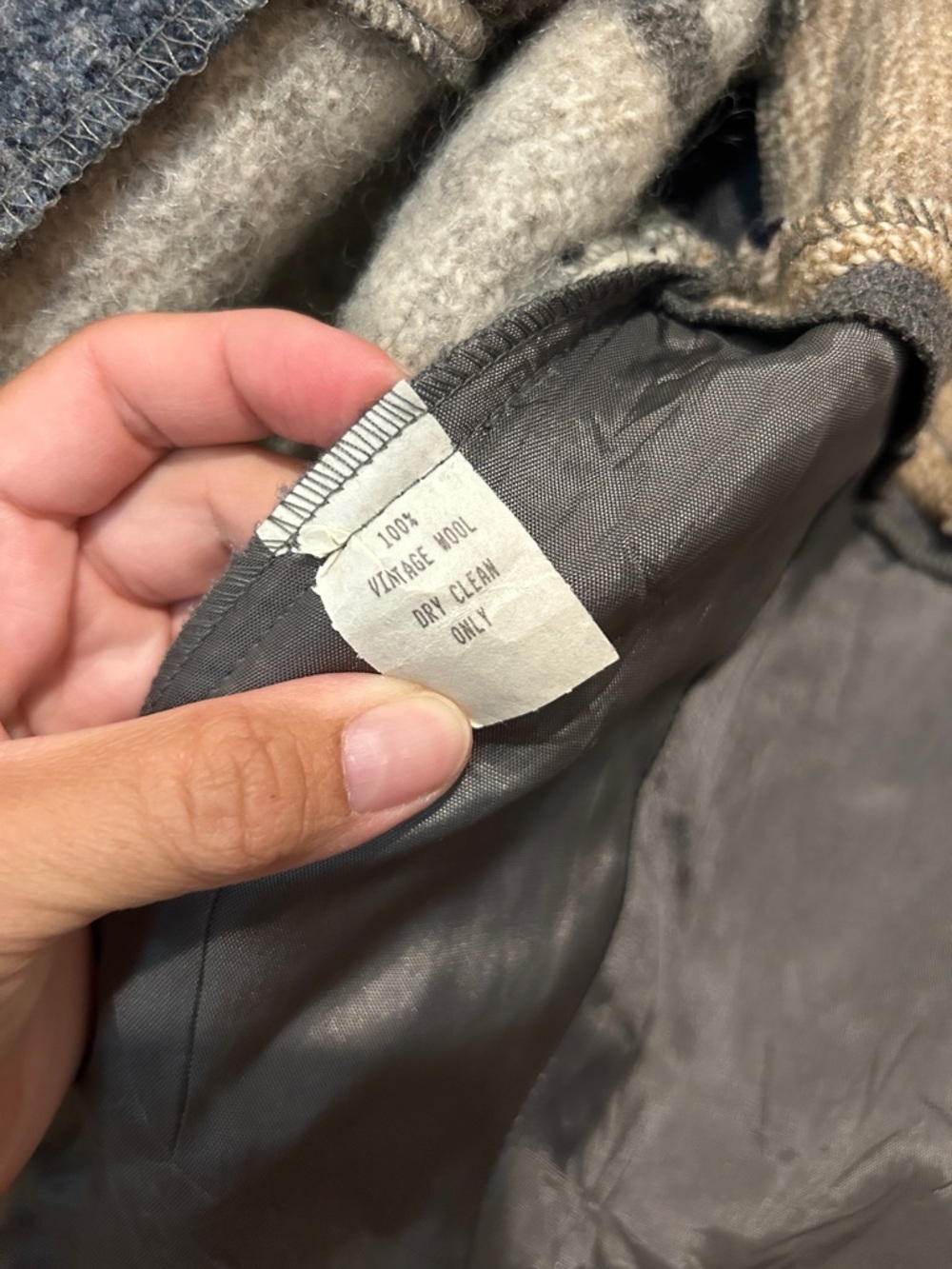 Patchwork Wool Jacket in Brown & Gray - baabaa Zuzu - Picture 5 of 7